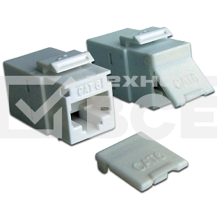 Повторитель портов RJ-45, неэкранированный, кат.6, формата Keystone, белый