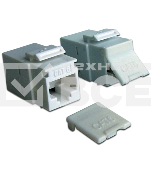 Повторитель портов RJ-45, неэкранированный, кат.6, формата Keystone, белый