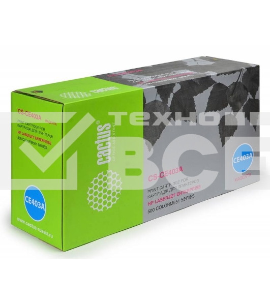 Картридж лазерный Cactus CS-CE403A пурпурный (6000 стр.) для HP CLJ Color M551 series