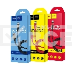 Кабель USB 2.0 hoco X26, AM/microBM, черно-красный, 1м, фото 1