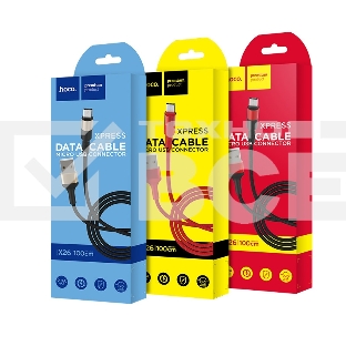 Кабель USB 2.0 hoco X26, AM/microBM, черно-красный, 1м
