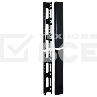 Кабельный органайзер вертикальный, 47U, для шкафов серии Business шириной 800 и однорамных стоек, металл, черный