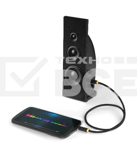 Кабель аудио Greenconnect0.5m jack 3,5mm/jack 3,5mm, нейлон, черный, желтая окантовка, ультрагибкий, 28 AWG, M/M, Premium, экран, стерео(GCR-AVC8114-0.5m)