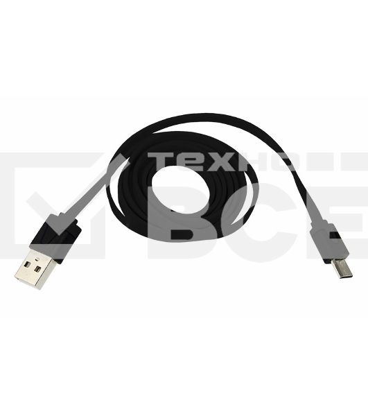 Кабель Rexant (18-4270) USB кабель универсальный microUSB шнур плоский 1М черный