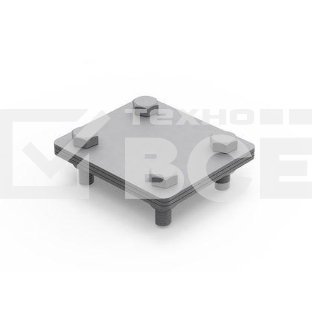 Соединитель полоса-полоса 25-40мм с разделит. пластиной 80х70мм ДКС NG3105