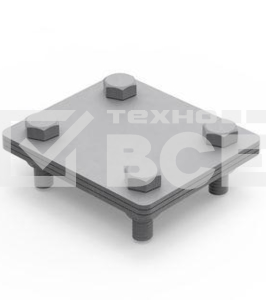 Соединитель полоса-полоса 25-40мм с разделит. пластиной 80х70мм ДКС NG3105