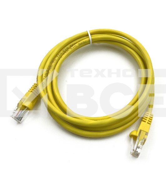 Патч-корд Buro UTP cat5E 2м желтый RJ-45 (m)-RJ-45 (m)