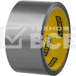 Армированная лента, STAYER 12080-50-10, универсальная, влагостойкая, 48мм х 10м, серебристая