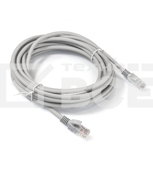 Патч-корд LSZH ExeGate EX290422RUS UTP-RJ45-RJ45-5e-10M-LSZH-GY, UTP, cat.5e, 10м, серый