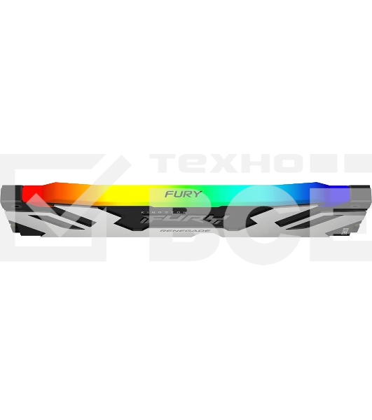 Оперативная память Kingston Fury Renegade, DDR5, 32GB (2x16GB), 6400MHz, CL32, с радиатором, RGB, серебристый/черный
