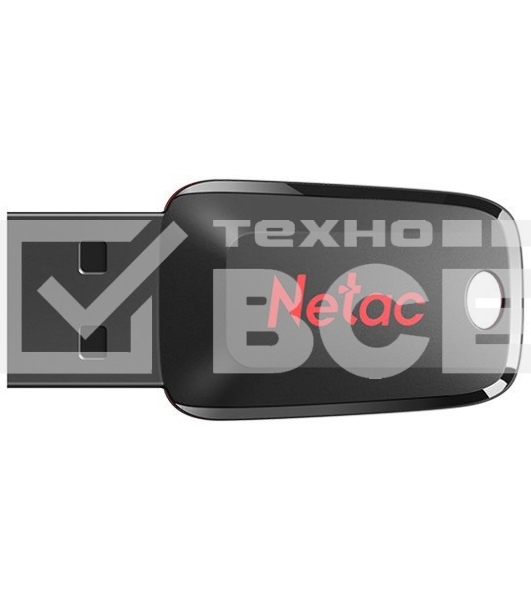 Флешка USB Netac U197 (NT03U197N-004G-20BK), 4Gb, USB 2.0, R/W 25/10, черный/красный