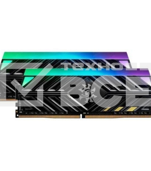 Оперативная память XPG Spectrix D41 RGB, DDR4, 32GB (2x16GB), 3200MHz, CL16, UDIMM, с радиатором, RGB, серый