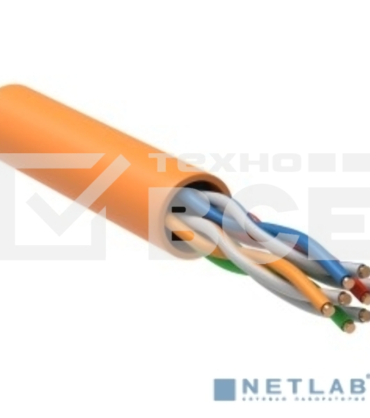 Кабель связи витая пара ITK U/UTP, кат.5E 4x2х24AWG solid, LSZH, 305м, оранжевый ITK Кабель связи витая пара U/UTP, кат.5E 4x2х24AWG solid, LSZH, 305м, оранжевый
