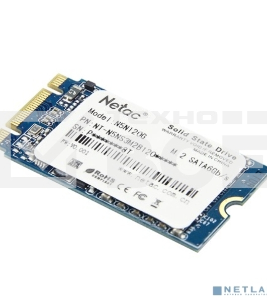 Накопитель SSD Netac N5M, 512GB, mSATA, R/W 540/490