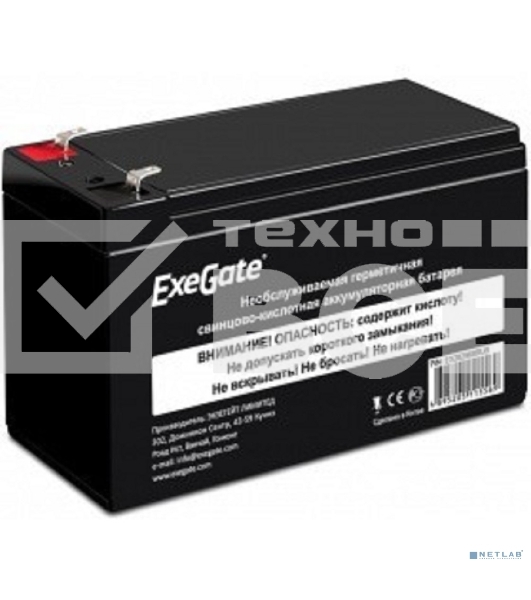 Батарея ExeGate EX285658RUS HRL 12-7.2 (12V 7.2Ah, 1227W, клеммы F2)