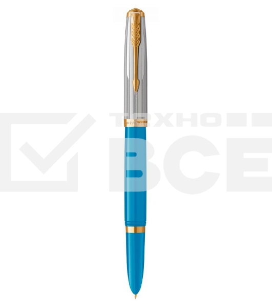 Ручка перьевая Parker 51 Premium (CW2169078) Turquoise GT F сталь нержавеющая подар.кор.