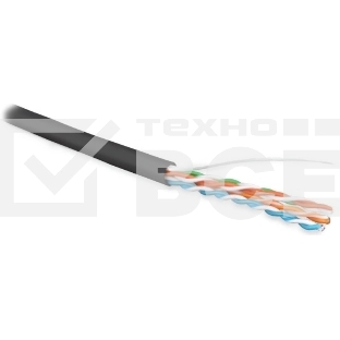 Кабель информационный Hyperline UUTP4R-C5E-S24-OUT-LSZH-BK-500 кат.5E UTP 4 пары 24AWG LSZH внешний 500м черный