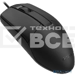 Мышь проводная A4Tech OP-335S черный, 1200 dpi, USB, кнопки - 3, фото3