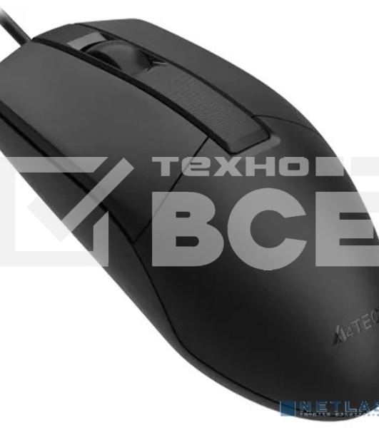 Мышь проводная A4Tech OP-335S черный, 1200 dpi, USB, кнопки - 3