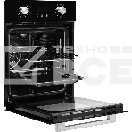 Духовой шкаф электрический Monsher MOE 4592 Acier ширина 45 см, High-Tech, 50 л, гидролизная очистка, 9 режимов, черный/нерж. сталь, фото5