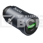 Автомобильное зарядное устройство Hoco, 18Вт, USB, Z62, металлический серый, коробка, фото4
