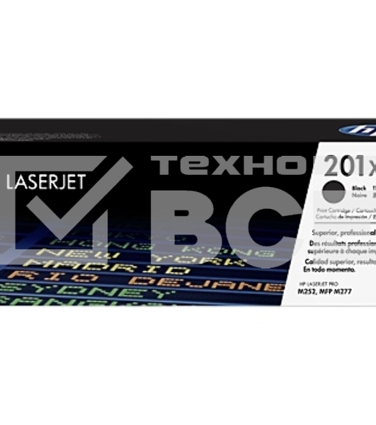 Тонер Картридж HP 201X CF400X черный для HP CLJ Pro M252/M277 (2800стр.)