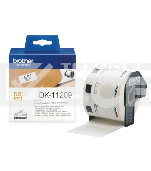 Адресные наклейки малые Brother DK11209 800 шт, 29 x 62 мм