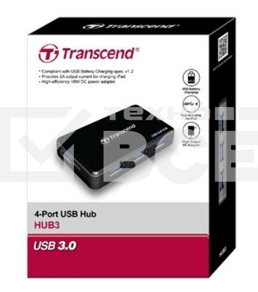 Концентратор USB Transcend USB3.0 4-Port HUB