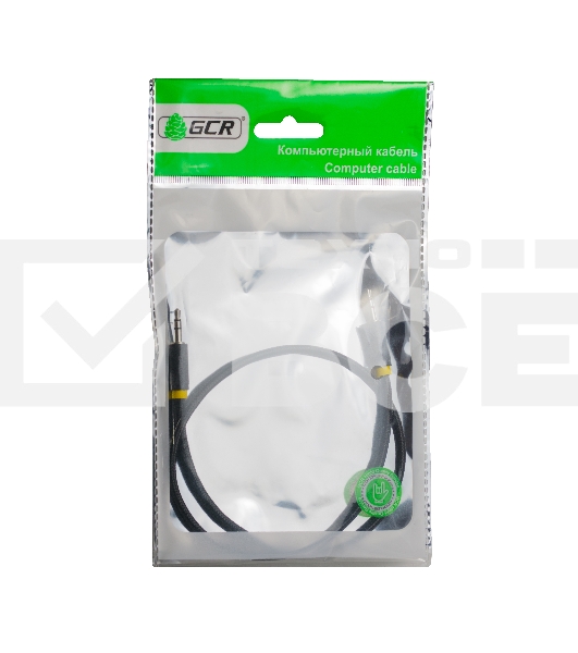 Кабель аудио Greenconnect0.5m jack 3,5mm/jack 3,5mm, нейлон, черный, желтая окантовка, ультрагибкий, 28 AWG, M/M, Premium, экран, стерео(GCR-AVC8114-0.5m)