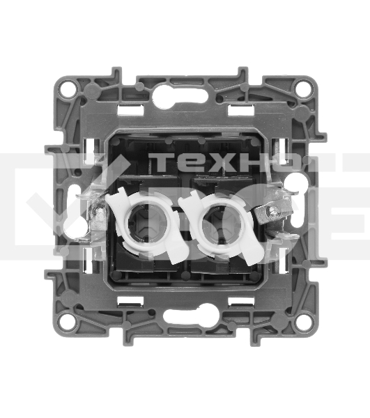 Розетка компьютерная 2-ая RJ45, кат.5е UTP 672655 Legrand Etika Антрацит