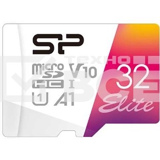 Флеш карта microSD 32GB Silicon Power Elite A1 microSDXC Class 10 UHS-I U3 100 Mb/s (SD адаптер)