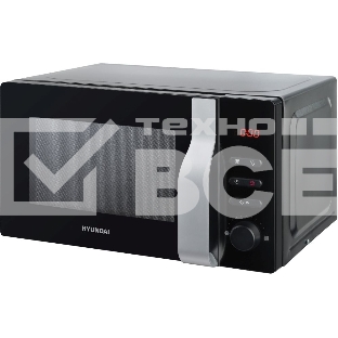Микроволновая печь Hyundai HYM-M2061 черный, 20 л, 700 Вт, переключатели - поворотный механизм/кнопки