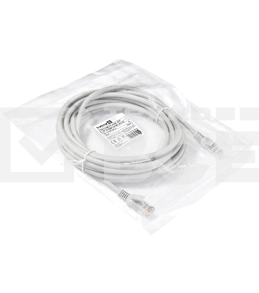 Патч-корд LSZH ExeGate EX290422RUS UTP-RJ45-RJ45-5e-10M-LSZH-GY, UTP, cat.5e, 10м, серый