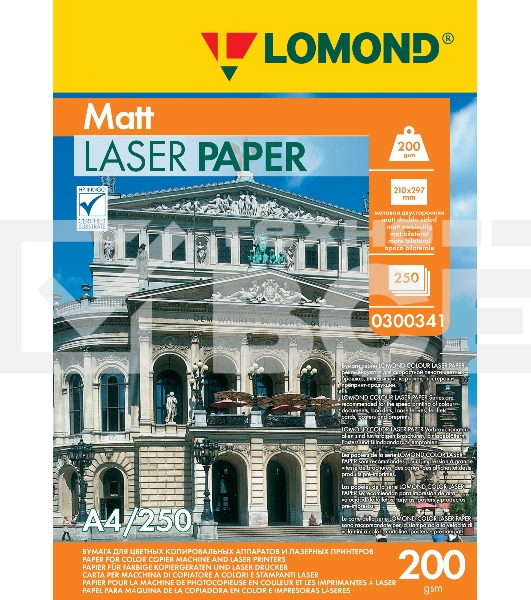 Фотобумага Lomond 0300341 A4/200г/м2/250л./белый матовое/матовое для лазерной печати