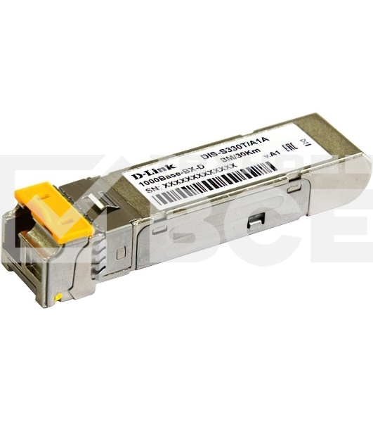 Трансивер DIS-S330T Industrial WDM SFP Transceiver, 1000Base-BX-D, Simplex LC, TX: 1550nm, RX: 1310nm, Single-mode, 30KM, - 40° to 85°C