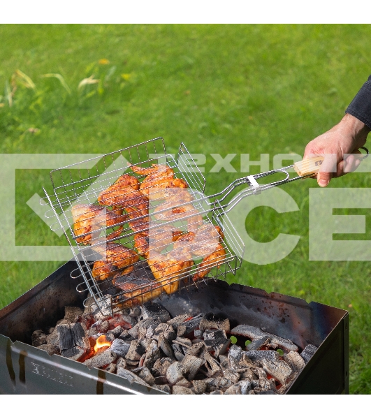 Решетка-гриль 240х310х55 мм, объемная хромированная Sparta