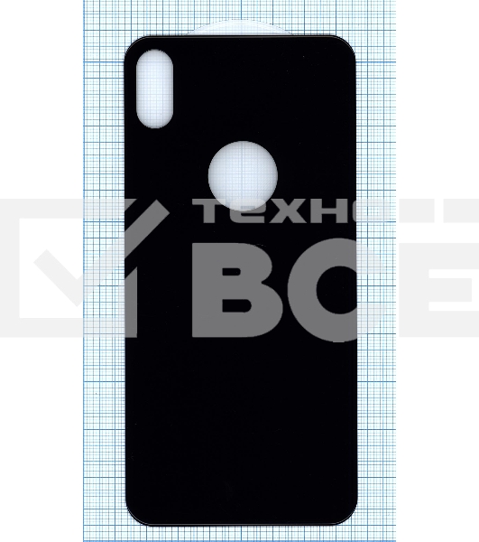 Защитное заднее стекло для iPhone XS Max черный