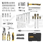 Набор инструментов Denzel 1/2', 1/4', CrV, S2, пластиковый кейс, 122 предмета, фото83