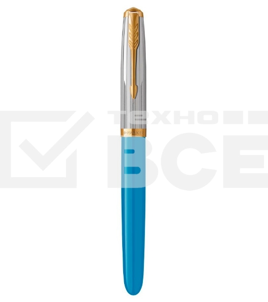 Ручка перьевая Parker 51 Premium (CW2169078) Turquoise GT F сталь нержавеющая подар.кор.