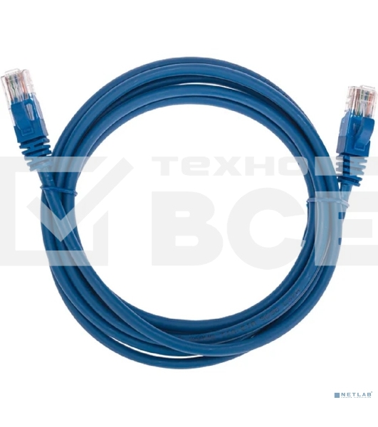 Патч-корд U/UTP, CAT 5e, RJ45-RJ45, 26AWG, ZH нг(А)-HF, синий, 2м  REXANT