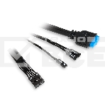 Компьютерный корпус  HSPD F510, Panoramic Mid Tower, черный, TG, 0.5 SPCC, 3x120mm ARGB ATX, mATX, mITX 180/280/160mm 1x2.5