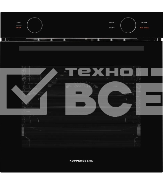 Встраиваемый духовой шкаф Kuppersberg HT 612 Black ШхВхГ: 59.5х59.6х56.5 см, 72 л, А+, гидролизная очистка, черный цвет