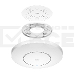 Точка доступа AX3000 Dual Band Ceiling Mount Wi-Fi 6 Access Point, Chipset MT7981, 802.11ax/ac/a/b/g/n, 2402Mbps at 5GHz + 574Mbps at 2.4GHz, 1 x 2.5G RJ45 Port, MU-MIMO, Support 12V DC or  802.3at PoE or Passive PoE, Internal Antennas, 48V passive PoE ad, фото4