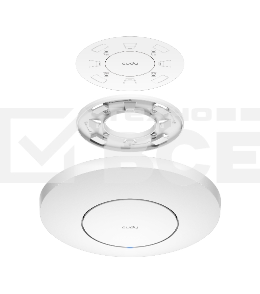 Точка доступа AX3000 Dual Band Ceiling Mount Wi-Fi 6 Access Point, Chipset MT7981, 802.11ax/ac/a/b/g/n, 2402Mbps at 5GHz + 574Mbps at 2.4GHz, 1 x 2.5G RJ45 Port, MU-MIMO, Support 12V DC or  802.3at PoE or Passive PoE, Internal Antennas, 48V passive PoE ad