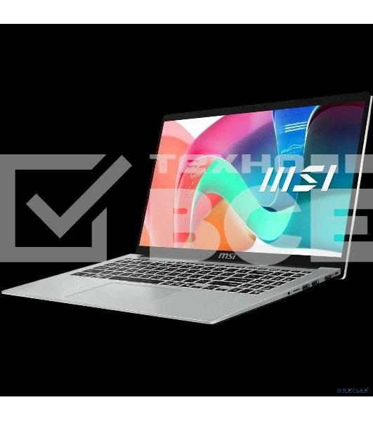 Ноутбук MSI Modern 15 F1MG-801XRU серебристый Intel Core 5 120U/16Gb/SSD 512Gb/15.6