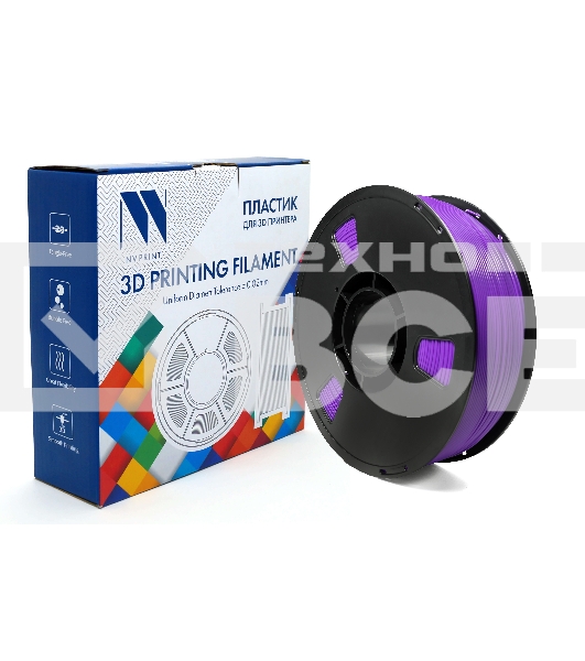 Филамент NV PRINT ABS Violet для 3D печати, фиолетовый, диаметр 1.75мм масса 1 кг