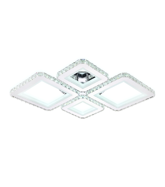 Потолочный светодиодный светильник Ambrella light FA1726/4 CH хром 3000K/4200K/6400K 108W 690*550*100 (ПДУ РАДИО 2.4G)