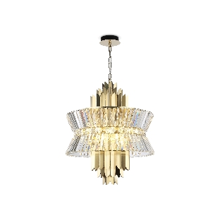 Люстра Ambrella light LH41017/12 BS/CL латунь/прозрачный E14*12 max 40W D560*660
