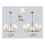 Люстра Ambrella light LH71500/5 BS/FR латунь/белый матовый E14*5 max 40W D680*640, фото8