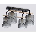 Светильник Ambrella light TR3033249/4 BK/WD черный/дерево E27/4 max 60W 340*340*245, фото6